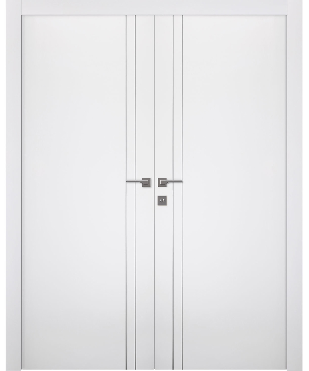 PALLADIO 2V BIANCO NOBLE DOUBLE BELLDINNI MODERN INTERIOR DOOR - 2