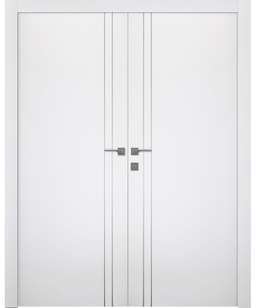 PALLADIO 2V BIANCO NOBLE DOUBLE BELLDINNI MODERN INTERIOR DOOR - 2