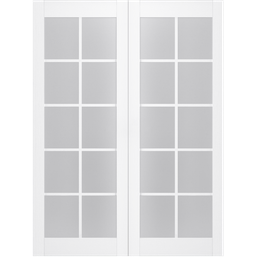 PALLADIO 10 LITE VETRO BIANCO NOBLE DOUBLE POCKET BELLDINNI MODERN INTERIOR DOOR - 5