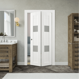 VITA VETRO BIANCO NOBLE BI-FOLD BELLDINNI MODERN INTERIOR DOOR - 7