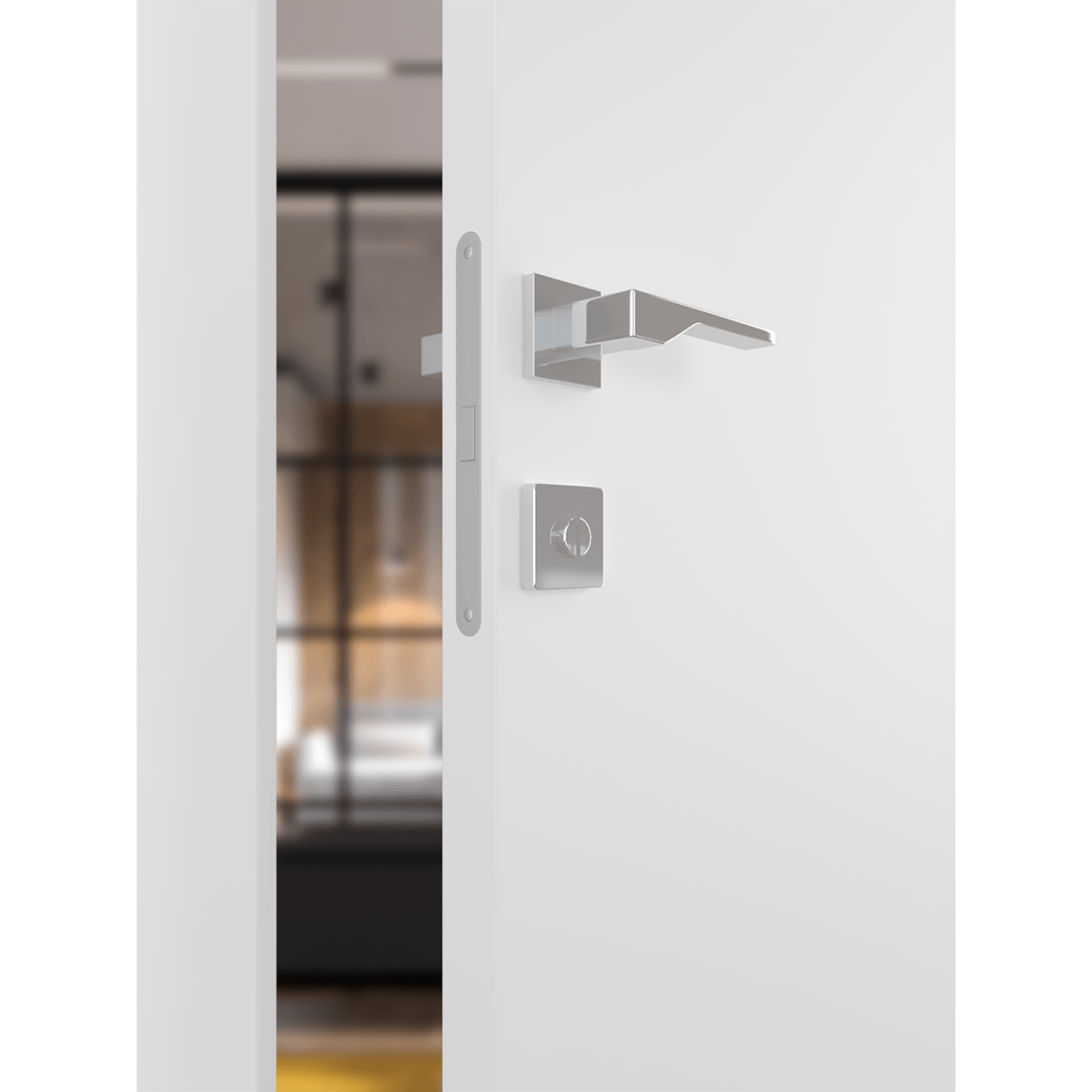 OPTIMA SNOW WHITE INVISIBLE METAL FRAME BELLDINNI MODERN INTERIOR DOOR - 5