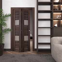 VITA VETRO GRAY OAK BI-FOLD BELLDINNI MODERN INTERIOR DOOR - 1
