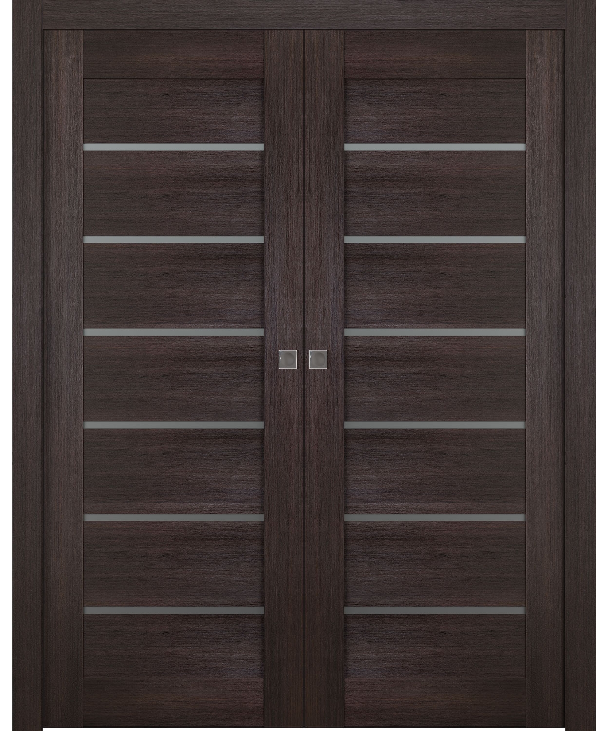 AVON 07-02 VETRO VERALINGA OAK DOUBLE POCKET BELLDINNI MODERN INTERIOR DOOR - 1