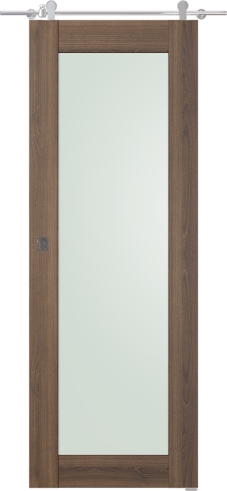 AVON 207 VETRO PECAN NUTWOOD BARN DOORS BELLDINNI MODERN INTERIOR DOOR - 1