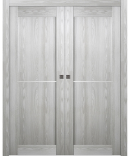 AVON 07 1H RIBEIRA ASH DOUBLE POCKET BELLDINNI MODERN INTERIOR DOOR - 1