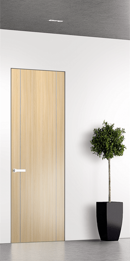 OPTIMA 2U LOIRE ASH DOUBLE INVISIBLE METAL FRAME BELLDINNI MODERN INTERIOR DOOR - 1