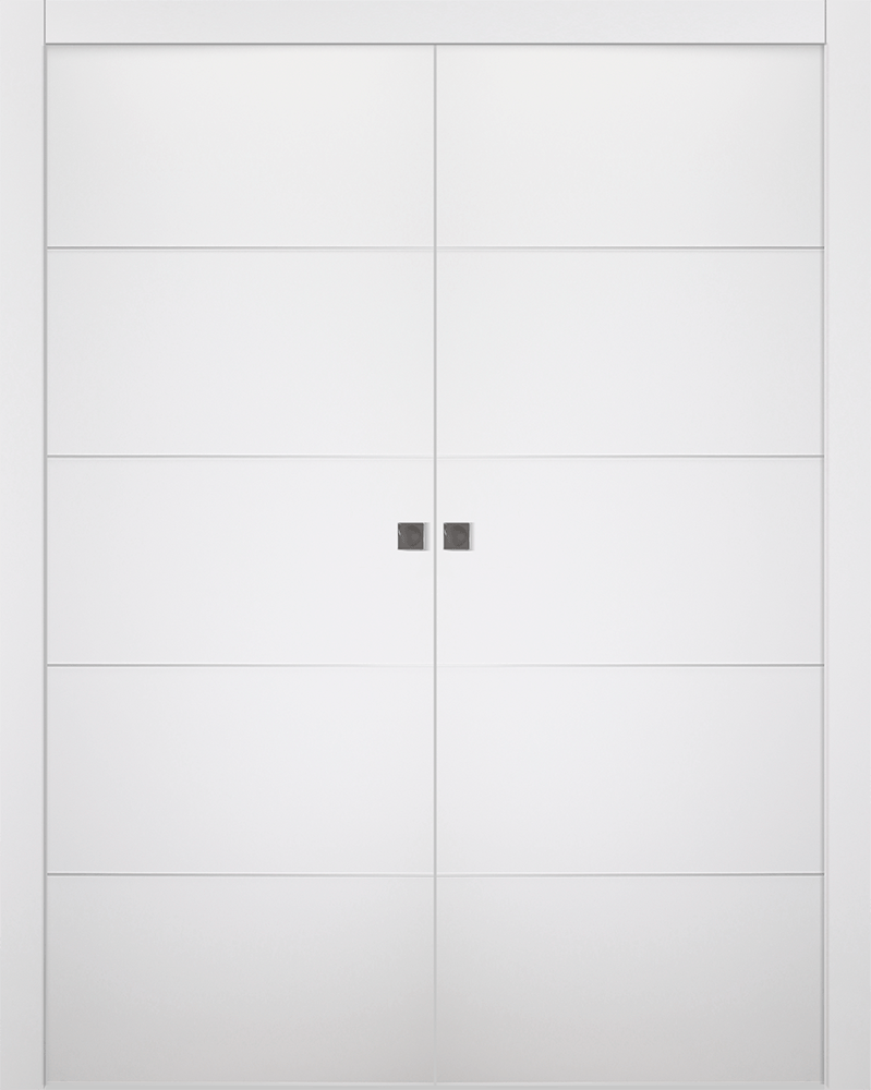 ARVIKA POLAR WHITE DOUBLE POCKET BELLDINNI MODERN INTERIOR DOOR - 1