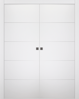 ARVIKA POLAR WHITE DOUBLE POCKET BELLDINNI MODERN INTERIOR DOOR - 1