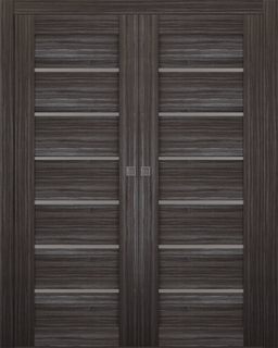 ALBA GRAY OAK DOUBLE POCKET BELLDINNI MODERN INTERIOR DOOR - 1