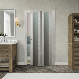 AVON 202 VETRO RIBEIRA ASH BI-FOLD BELLDINNI MODERN INTERIOR DOOR - 1
