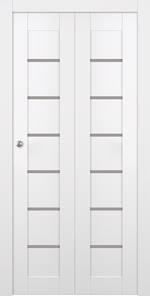 ALBA SNOW WHITE BI-FOLD BELLDINNI MODERN INTERIOR DOOR - 1