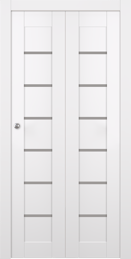 ALBA SNOW WHITE BI-FOLD BELLDINNI MODERN INTERIOR DOOR - 1