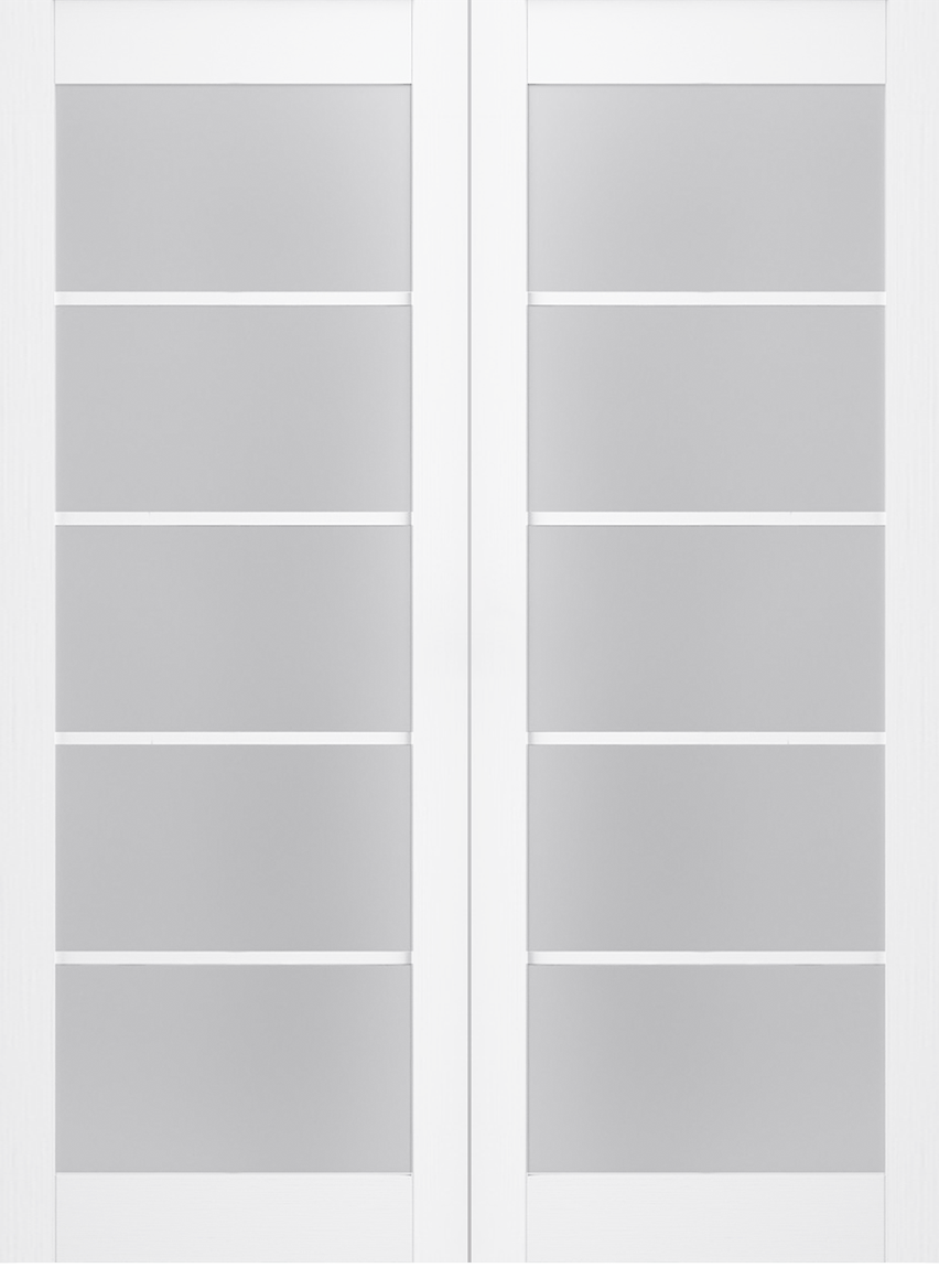 PALLADIO 5 LITE VETRO BIANCO NOBLE BI-FOLD BELLDINNI MODERN INTERIOR DOOR - 4