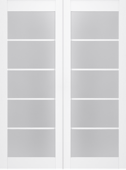 PALLADIO 5 LITE VETRO BIANCO NOBLE BI-FOLD BELLDINNI MODERN INTERIOR DOOR - 4