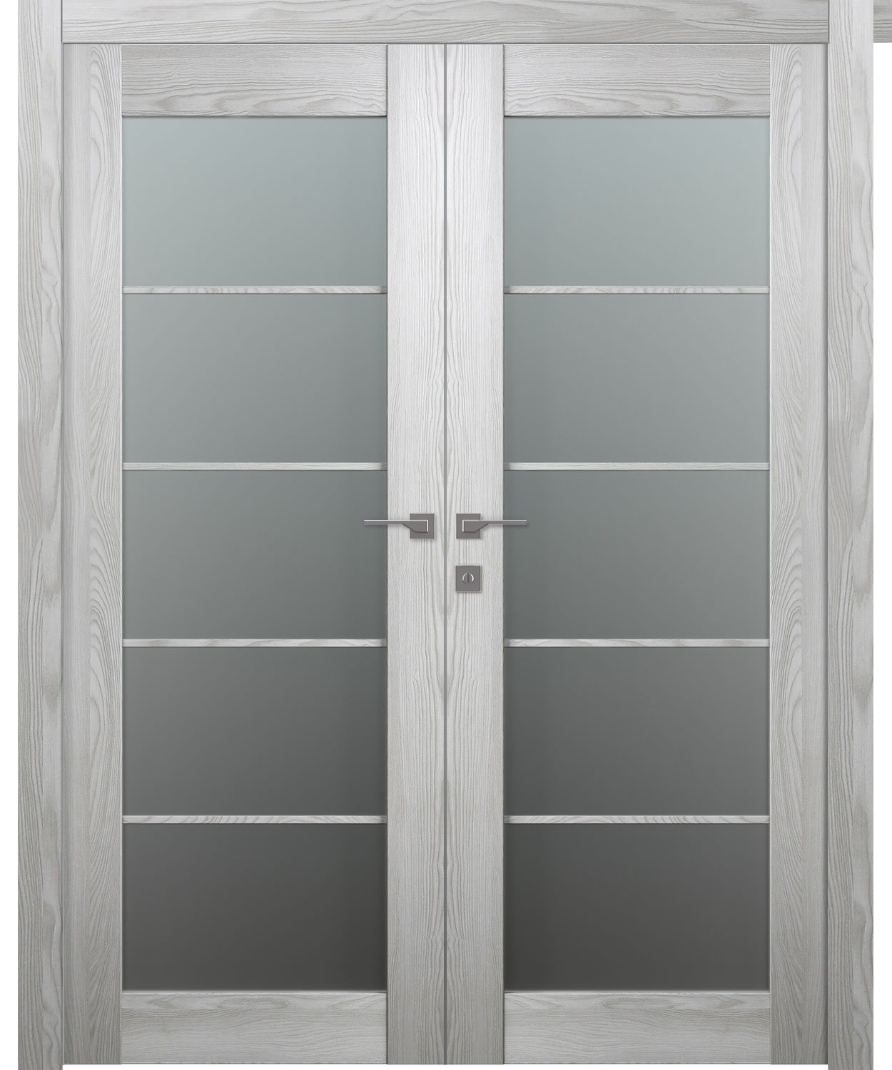 AVON 5 LITE VETRO RIBEIRA ASH DOUBLE BELLDINNI MODERN INTERIOR DOOR - 2