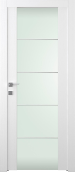 PALLADIO 202 4H VETRO BIANCO NOBLE SWING BELLDINNI MODERN INTERIOR DOOR - 4