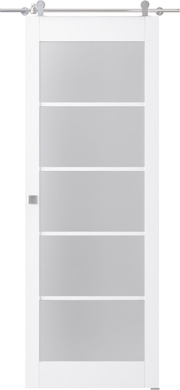 PALLADIO 5 LITE VETRO BIANCO NOBLE BARN BELLDINNI MODERN INTERIOR DOOR - 3