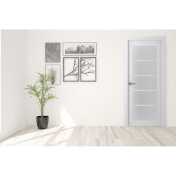 PALLADIO 5 LITE VETRO BIANCO NOBLE SWING BELLDINNI MODERN INTERIOR DOOR - 1