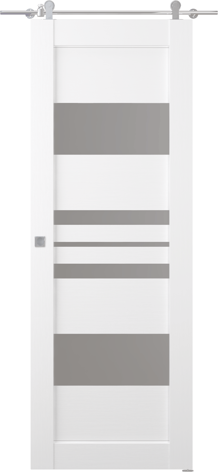 ROMI VETRO BIANCO NOBLE BARN BELLDINNI MODERN INTERIOR DOOR - 3