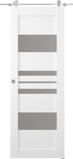 ROMI VETRO BIANCO NOBLE BARN BELLDINNI MODERN INTERIOR DOOR - 3