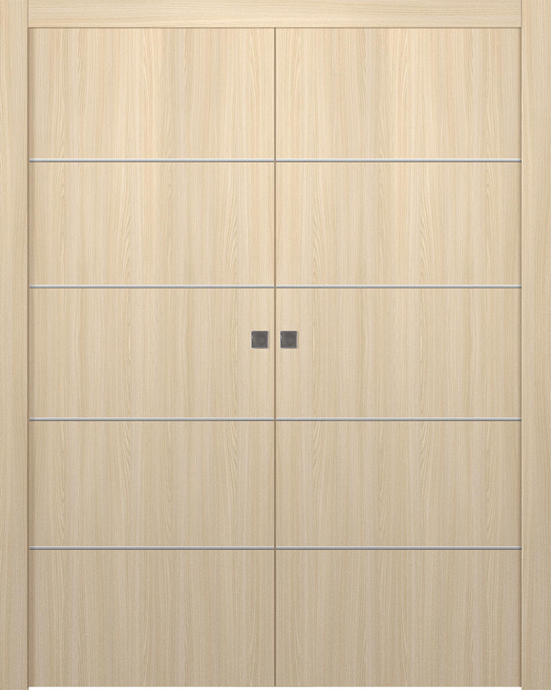 OPTIMA 4H LOIRE ASH DOUBLE POCKET DOORS BELLDINNI MODERN INTERIOR DOOR - 1