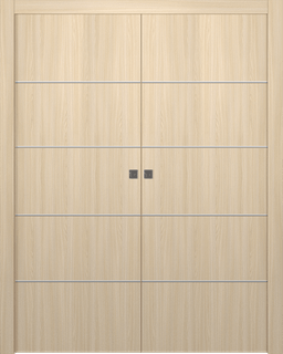 OPTIMA 4H LOIRE ASH DOUBLE POCKET DOORS BELLDINNI MODERN INTERIOR DOOR - 1