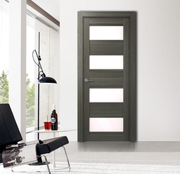 DELLA VETRO GRAY OAK SWING BELLDINNI MODERN INTERIOR DOOR - 3