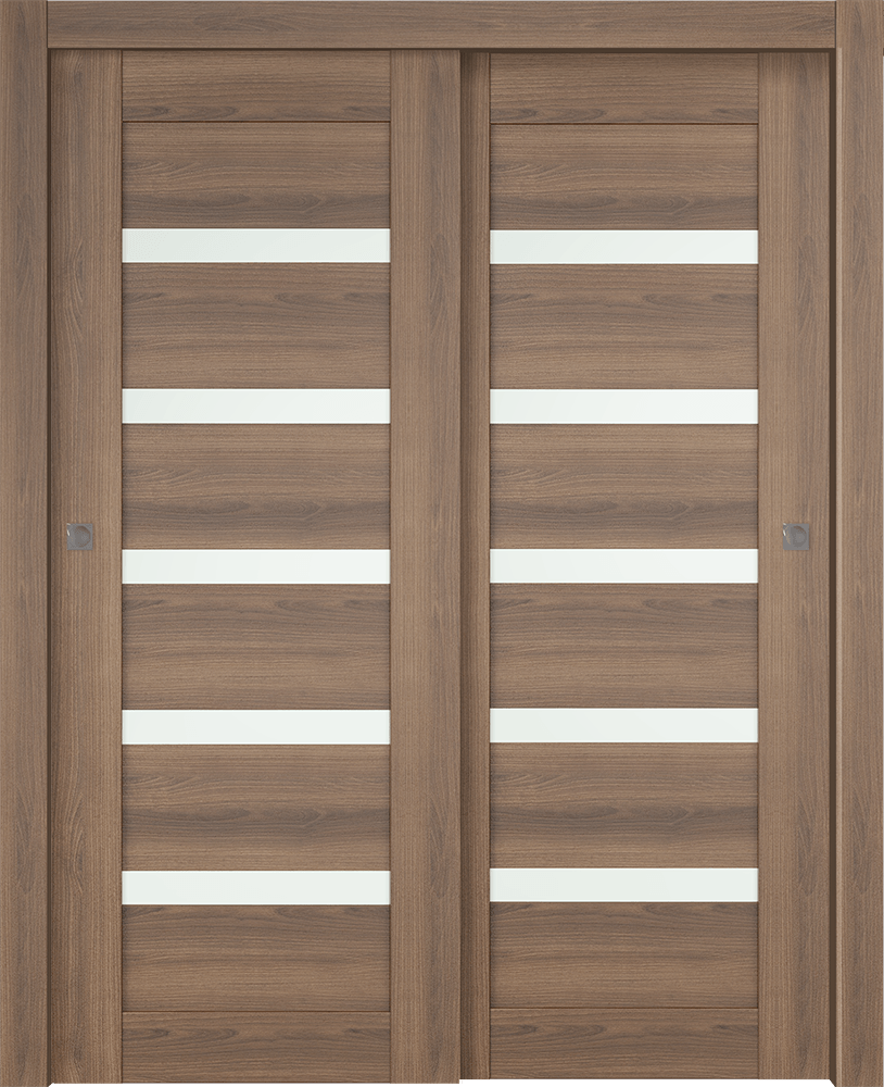 AVON 07-04 VETRO PECAN NUTWOOD BYPASS DOORS BELLDINNI MODERN INTERIOR DOOR - 2