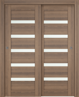 AVON 07-04 VETRO PECAN NUTWOOD BYPASS DOORS BELLDINNI MODERN INTERIOR DOOR - 2