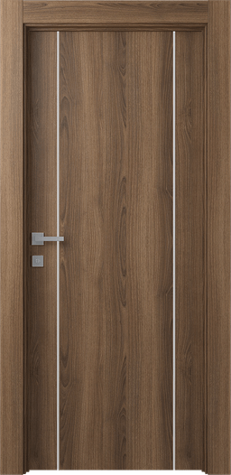 OPTIMA 2U PECAN NUTWOOD SWING DOORS BELLDINNI MODERN INTERIOR DOOR - 1