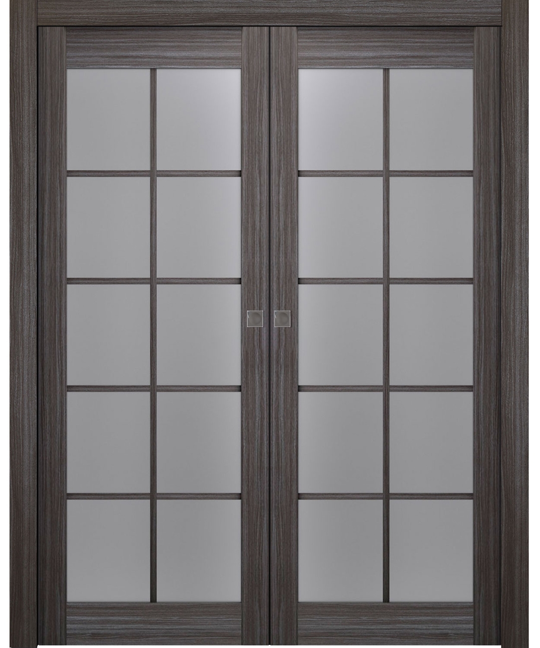PALLADIO 10 LITE VETRO GRAY OAK DOUBLE POCKET BELLDINNI MODERN INTERIOR DOOR - 7