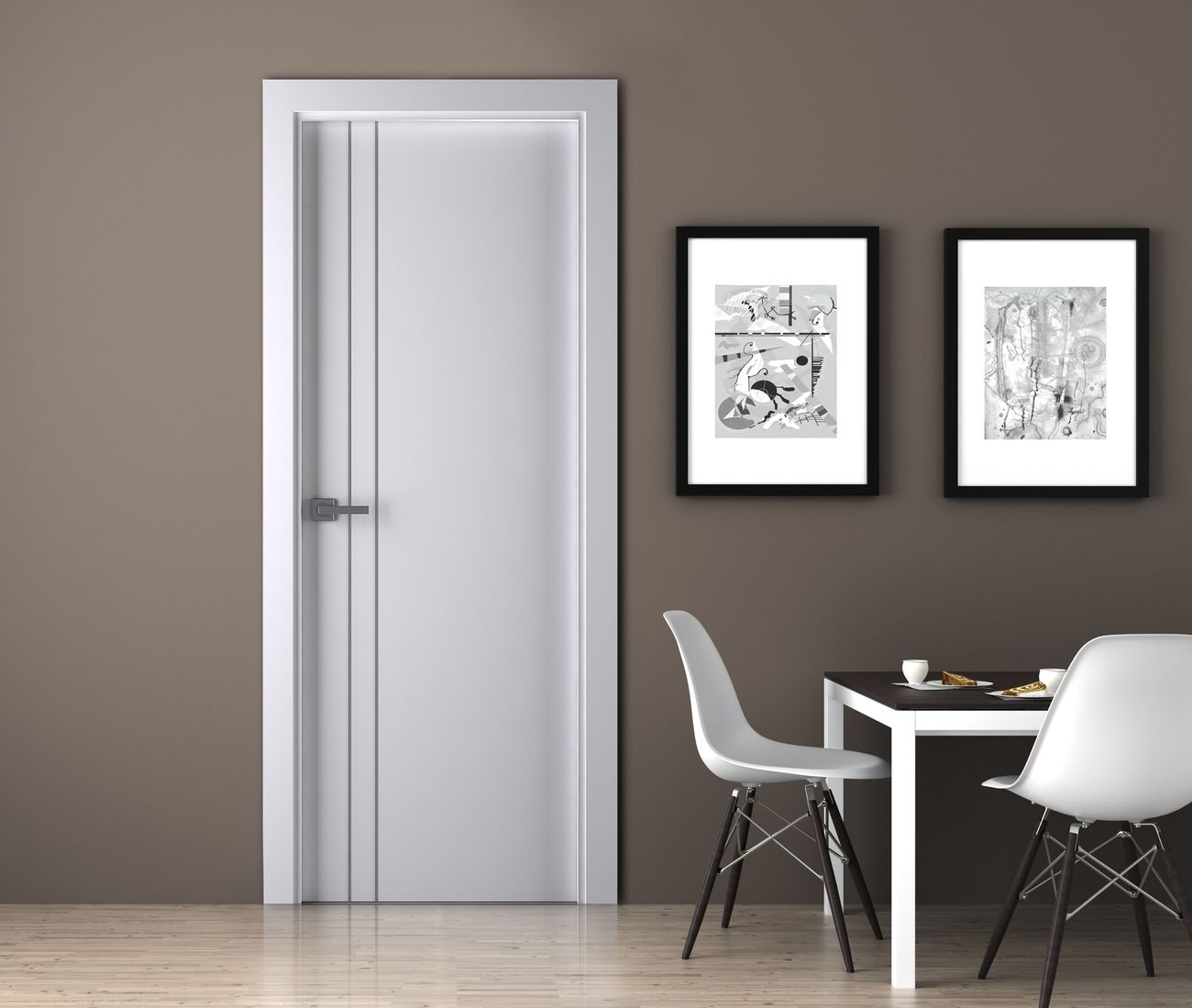 PALLADIO 2V BIANCO NOBLE SWING BELLDINNI MODERN INTERIOR DOOR - 1