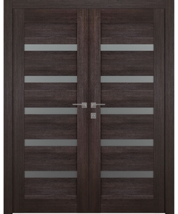 AVON 07-04 VETRO VERALINGA OAK DOUBLE BELLDINNI MODERN INTERIOR DOOR - 2