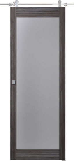 PALLADIO 207 VETRO GRAY OAK BARN BELLDINNI MODERN INTERIOR DOOR - 3