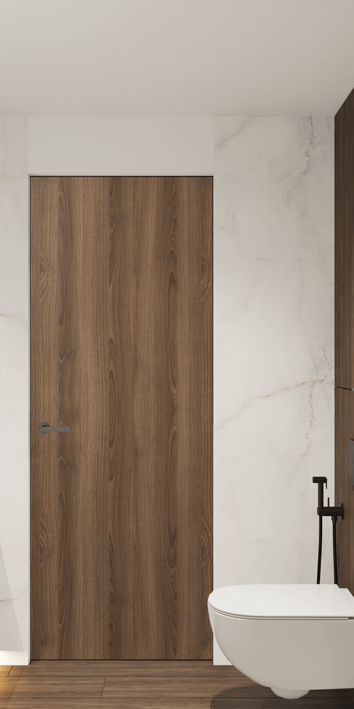 OPTIMA PECAN NUTWOOD INVISIBLE METAL FRAME BELLDINNI MODERN INTERIOR DOOR - 2
