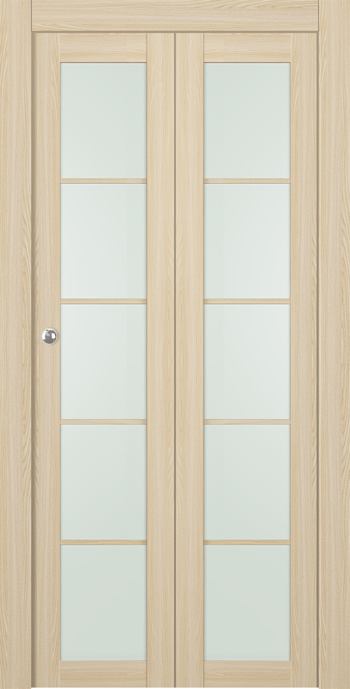 AVON 5 LITE VETRO LOIRE ASH BI-FOLD BELLDINNI MODERN INTERIOR DOOR - 1