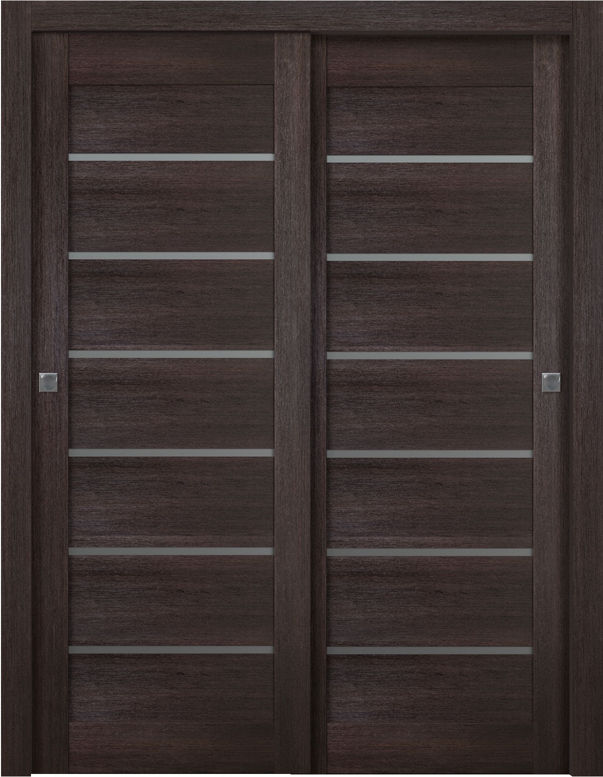 AVON 07-02 VETRO VERALINGA OAK BYPASS BELLDINNI MODERN INTERIOR DOOR - 1