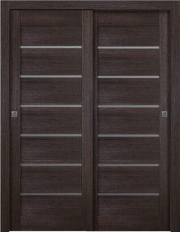 AVON 07-02 VETRO VERALINGA OAK BYPASS BELLDINNI MODERN INTERIOR DOOR - 1