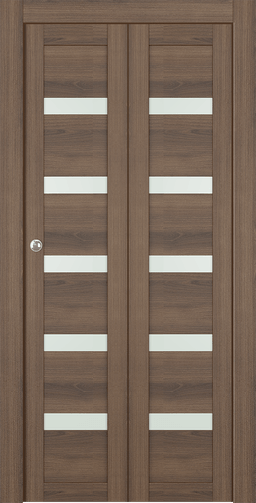 AVON 07-04 VETRO PECAN NUTWOOD BI-FOLD DOORS BELLDINNI MODERN INTERIOR DOOR - 2