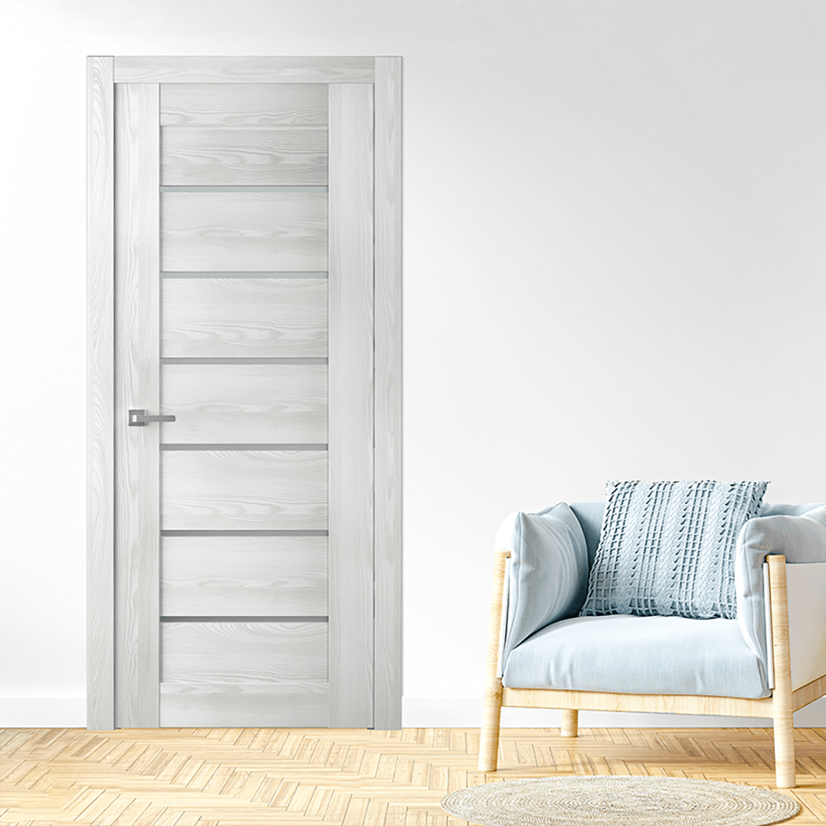 AVON 07-02 VETRO RIBEIRA ASH SWING BELLDINNI MODERN INTERIOR DOOR - 2