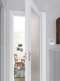 SMART PRO 207 VETRO POLAR WHITE SWING BELLDINNI MODERN INTERIOR DOOR - 2