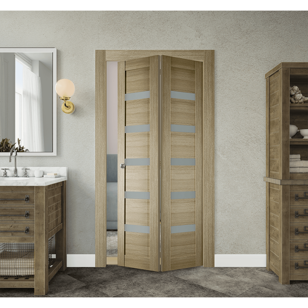 LEORA VETRO SHAMBOR BI-FOLD BELLDINNI MODERN INTERIOR DOOR - 2