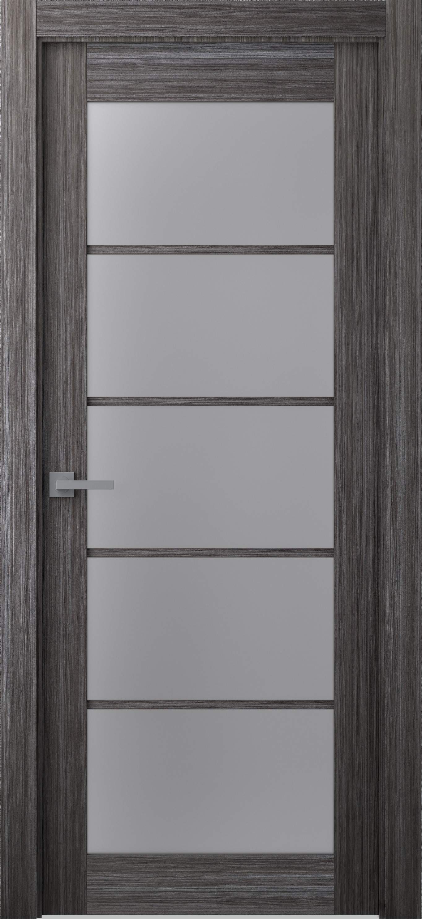 PALLADIO 5 LITE VETRO GRAY OAK SWING BELLDINNI MODERN INTERIOR DOOR - 1