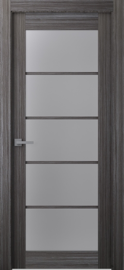 PALLADIO 5 LITE VETRO GRAY OAK SWING BELLDINNI MODERN INTERIOR DOOR - 1