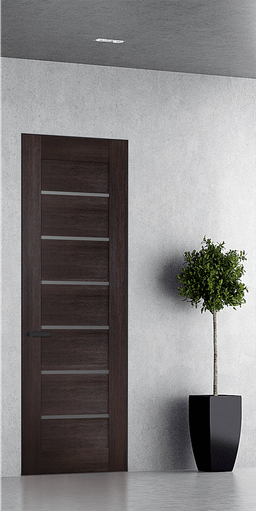 AVON 07-02 VETRO VERALINGA OAK INVISIBLE METAL FRAME BELLDINNI MODERN INTERIOR DOOR - 1