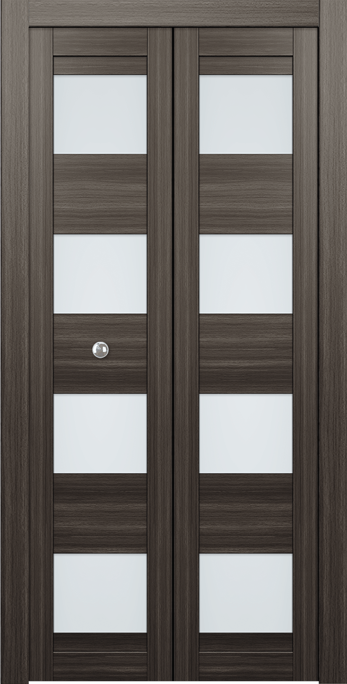 DELLA VETRO GRAY OAK BI-FOLD BELLDINNI MODERN INTERIOR DOOR - 4