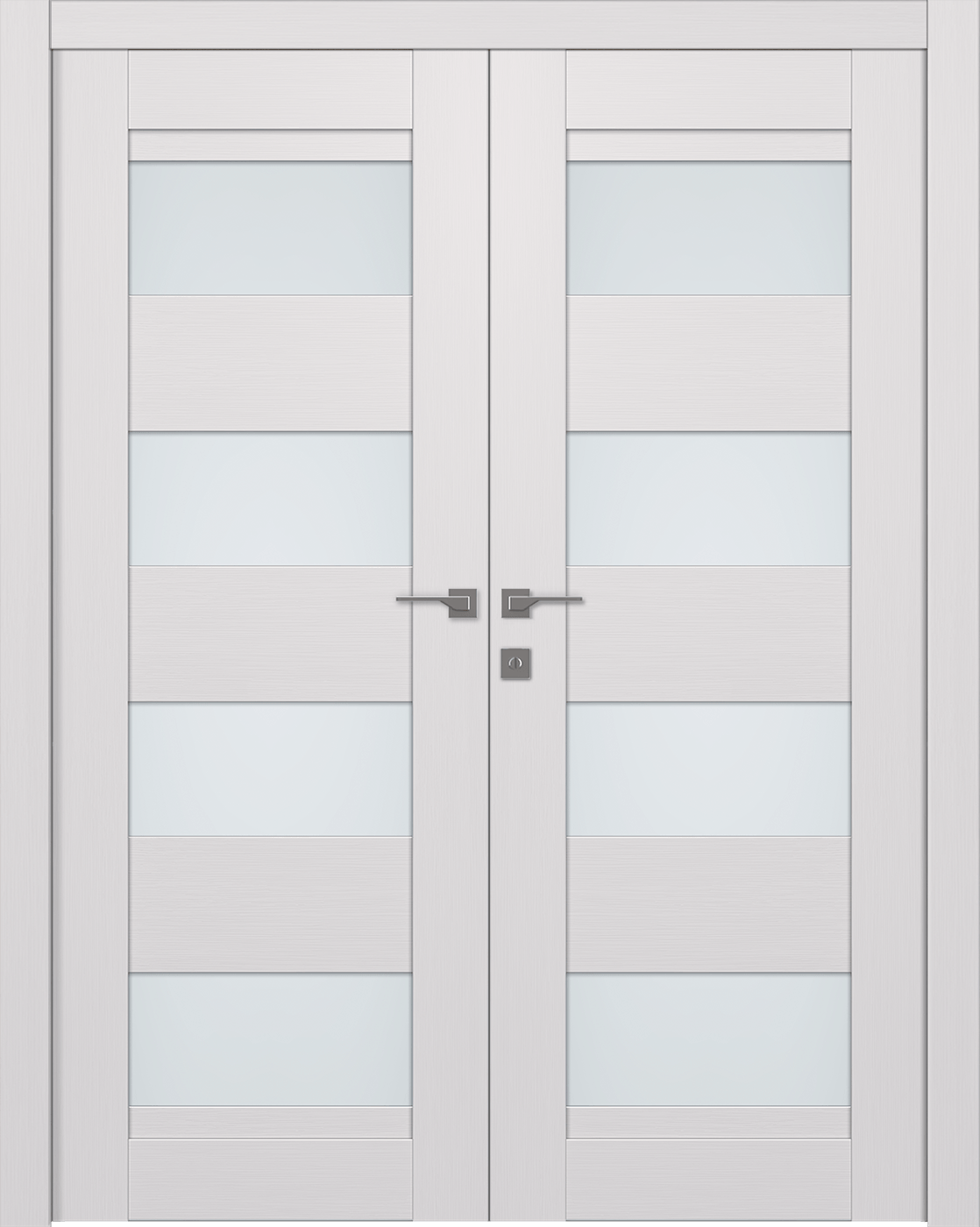 DELLA VETRO BIANCO NOBLE DOUBLE BELLDINNI MODERN INTERIOR DOOR - 1