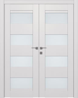 DELLA VETRO BIANCO NOBLE DOUBLE BELLDINNI MODERN INTERIOR DOOR - 1
