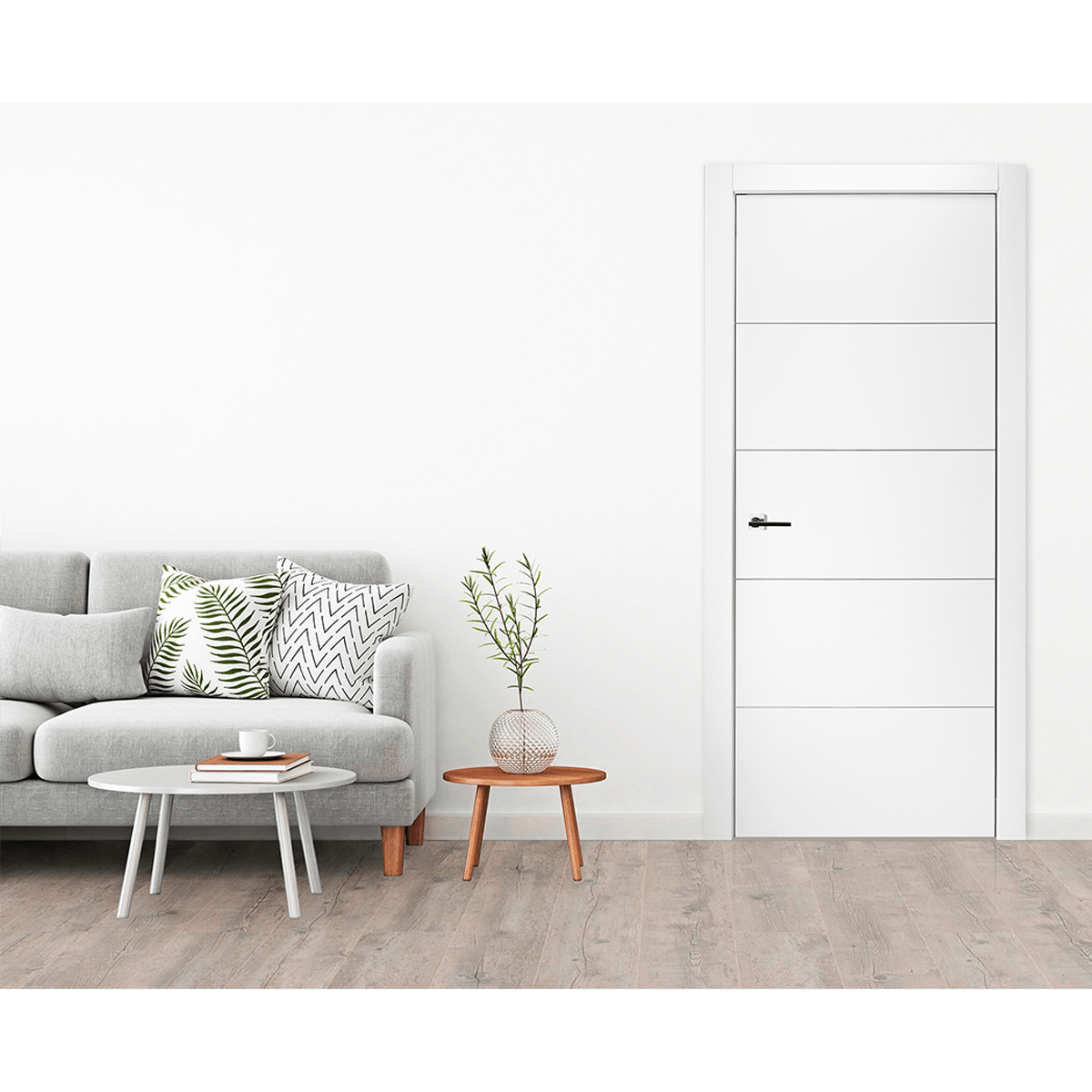 OPTIMA 4H SNOW WHITE BYPASS BELLDINNI MODERN INTERIOR DOOR - 3