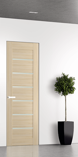 AVON 07-02 VETRO LOIRE ASH INVISIBLE METAL FRAME BELLDINNI MODERN INTERIOR DOOR - 2